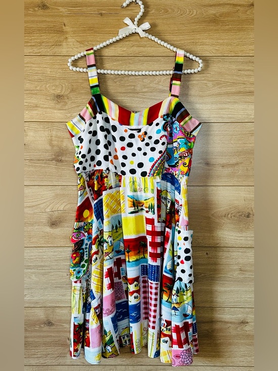 Jams World Dresses & Skirts - Jams World. Colorful Patchwork Polka Dot Sundress Vintage